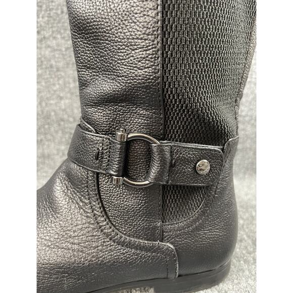 Alex Marie Black Leather Knee High Stretch Riding Boots Women's 6.5 - Picture 8 of 11